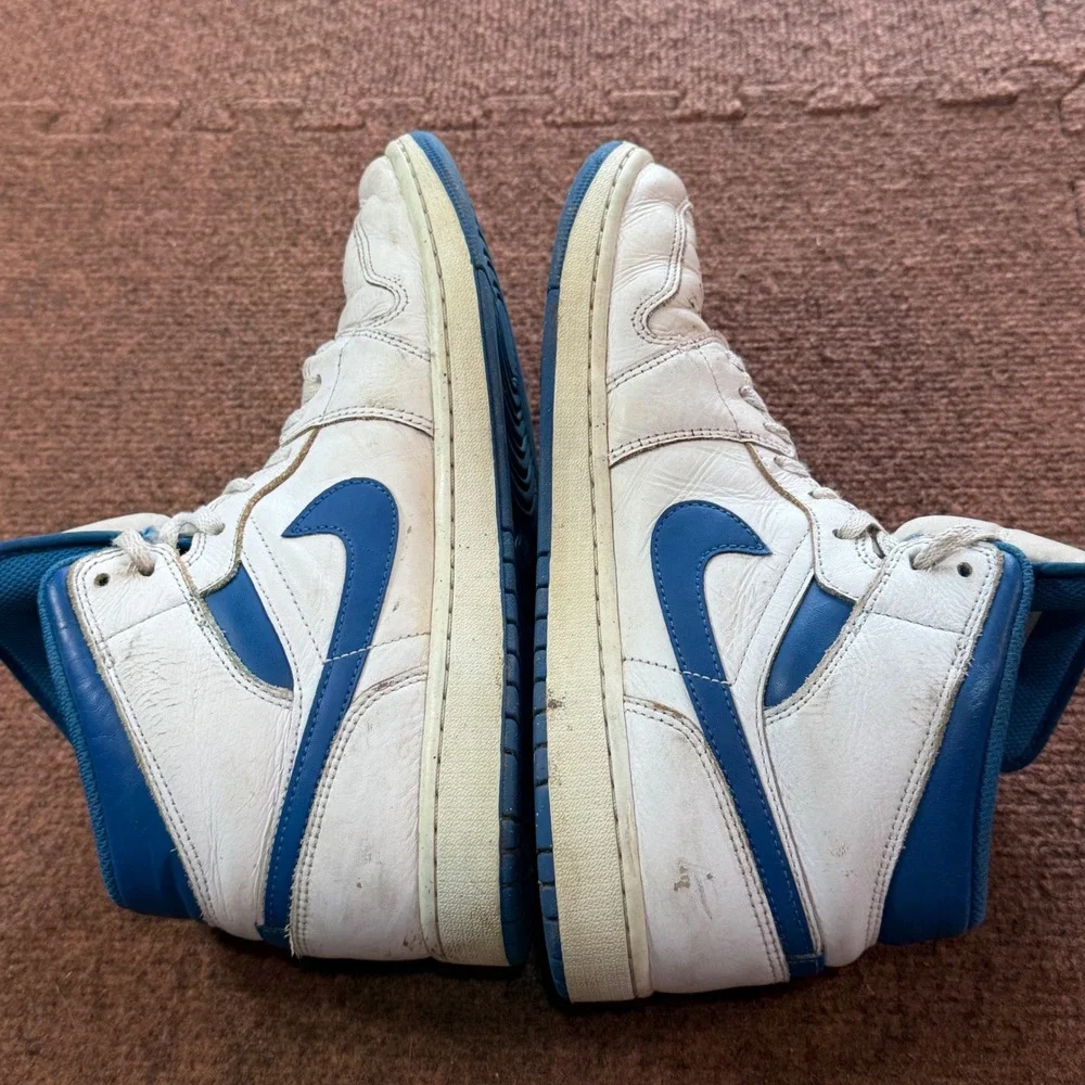 Nike Air Jordan 1 Mid Industrial Blue White FN5215-141 Mens Size 10 Sneaker